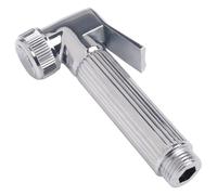 Lawnoval Alcachofa de ducha cromada para bidé, rociador musulmán Shattaf de mano con gatillo de encendido/apagado, aleación de zinc, conexión de 1,27 cm, color plateado