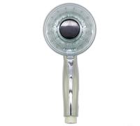 Lawnoval Alcachofa de ducha LED ABS que cambia de color con indicación de temperatura y ajustes de pulverización ajustables, color plateado