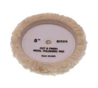 Lawnoval Almohadilla de pulido de lana 100 % fibra natural lavable para pulir cortes pesados y compatible con pulidores eléctricos neumáticos, color blanco