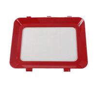 Lawnoval Bandeja de almacenamiento de plástico sellada al vacío para refrigerador, 30 x 22,5 x 2 cm, sin BPA, reutilizable, con tapa hermética, color rojo, verde y blanco