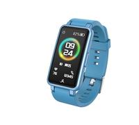 Lawnoval C2plus - Reloj inteligente IP67 impermeable con monitor de frecuencia cardíaca, compatible con y, azul