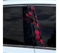 Lawnoval Calcomanía 3D impermeable para pilar B, 50 cm x 25 cm, PET Scratch para puerta, para SUV, sedán, Hatchback, instalación, UV para protección