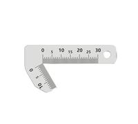 Lawnoval Calibre de chaflán de acero inoxidable de 0 a 15 mm, herramienta de medición de precisión para ingenieros, carpinteros, bricolaje, color plateado