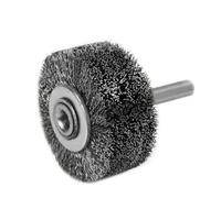 Lawnoval Cepillo de rueda de alambre de acero inoxidable para taladro de amoladora de 1/4 pulgadas, herramienta giratoria de vástago de 50 mm de diámetro, vástago de 6 mm, 1 pieza