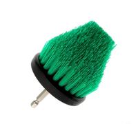 Lawnoval Cepillo de taladro cónico de 2.5 pulgadas para limpiar bañera, azulejos, lechada y suelo, accesorio de limpieza de cerdas de nailon (verde oscuro)
