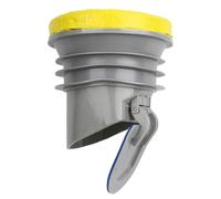 Lawnoval Cera de brida de inodoro para anillo con válvula antireflujo, válvula de retención para sello de inodoro a prueba de fugas, 125 x 125 x 80 mm, instalaciones estándar de inodoro