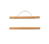 Lawnoval Colgador magnético de madera de haya natural, 41 cm, marco de fotos, mapas, pergaminos, no requiere pegamento