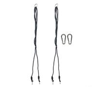 Lawnoval Cuerda de extensión ajustable de 1,1 a 1,8 m con 2 hebillas de escalada, carga de 150 kg de polietileno para jardín al aire libre, kit de repuesto, color negro