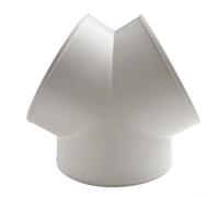 Lawnoval Divisor en Y para conductos para cocina y baño, construcción de PVC resistente, reduce la resistencia al flujo de aire, optimiza el rendimiento del sistema de ventilación (200 mm)