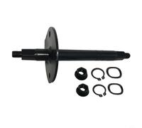 Lawnoval Eje de rueda central de repuesto para bicicleta estática, conector de pedal de metal, 181 mm de longitud, 20 mm de diámetro, negro (20 mm x 165 mm)