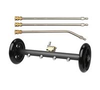 Lawnoval Escoba de agua para lavadora a presión del tren de rodaje de 16 pulgadas con varillas de acero inoxidable y latón, 4000 PSI máximo, ruedas de conexión rápida, compatible con agua fría y