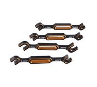 Lawnoval for Precision Drift Car - Juego de llaves ajustables de 3 a 6 mm con cabeza esférica de metal, herramientas de afinación con agarre ergonómico y acabado rojo y negro, 4 piezas