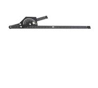 Lawnoval Herramienta buscadora de ángulos, regla de medición multiángulo de 0 a 180 grados, aleación de aluminio con escala transparente para carpintería, metalurgia y proyectos de bricolaje, placa de