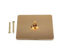 Lawnoval Interruptor basculante de luz de palanca de latón, estilo vintage, palanca de placa dorada de 86 mm, interruptor eléctrico de pared hecho a mano de 1/2 vía (1 banda)