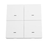 Lawnoval Interruptor de 12 escenas de 4 bandas para aplicación Tuya y Life, para botón de pared inalámbrico Zigbee 3.0, compatible con Tuya para ZigBee para Hub, blanco (86 x 86 mm)