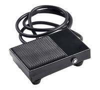 Lawnoval Interruptor de pedal eléctrico momentáneo de metal 10 A SPDT con carcasa de hierro texturizada antideslizante y cable de 1 m para un control preciso, CA 250 V