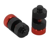 Lawnoval Juego de bloques de posicionamiento de regla triangular de aleación de aluminio para carpintería, color negro y rojo, 26,5 x 13 x 13 mm, 2 unidades