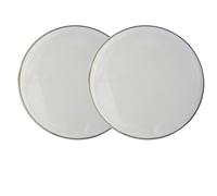 Lawnoval Juego de cabezales de tambor con control de sonido blanco con tamaños de 6/8/10/12 pulgadas, piel de malla de dos capas de 0,188 mm, marco de aluminio, práctica de núcleo de hierro