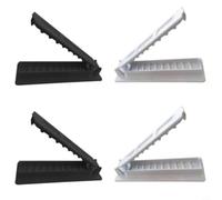 Lawnoval Juego de pinchos reutilizables para barbacoa, 4 piezas, moldes de prensa manual para kebab de carne, parrilla al aire libre y fiesta de camping, negro y blanco