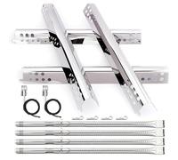 Lawnoval Juego de placa de calor y domador de llama de acero inoxidable para modelos de parrilla de gas Charbroil Performance de 2 a 6 quemadores, color plateado