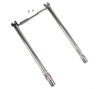 Lawnoval Juego de quemador de parrilla de gas de acero inoxidable 304 para Weber I y II serie 200, piezas de repuesto de tubo de control frontal