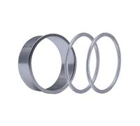 Lawnoval Kit adaptador de pedalier, buje BB hueco de 24 mm a 22 mm, aleación de aluminio, con 2 adaptadores y 4 arandelas, color plateado