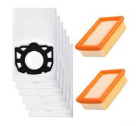Lawnoval Kit de filtro de bolsa de polvo para aspiradora Kärcher WD4 WD5 WD6 MV4 MV5 Series, sin juego de accesorios de filtro de tela tejida, número de pieza 2.863-006.0