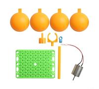 Lawnoval Kit de generador de turbina eólica DC sin escobillas con soporte para cuchillas para proyectos educativos de energía renovable