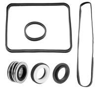 Lawnoval Kit de repuesto de sello de bomba para modelos Hayward SP1600 y SP2600, junta completa y junta de eje, resistente para material plástico, color negro