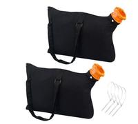 Lawnoval Leaf Collection - Bolsa WGBAG500 para soplador/aspiradora WORX WG500, WG501, WG502, WG505, WG509, paquete de 2 con 4 correas de corbata, material resistente, costura reforzada