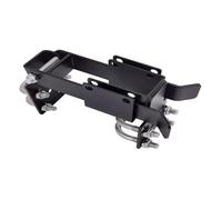 Lawnoval Link - Pestillo de puerta doble para marcos de tubo redondos de 3,5 cm, para acero resistente, resistente a la intemperie, con agujero para candado, se adapta a huecos de 6,6 a 12,2 cm