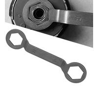 Lawnoval Llave inglesa de doble cabeza de 39 mm y 41 mm, acero al carbono, llave de extracción de embrague para reparación de motocicletas o vehículos, color negro