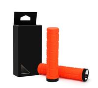 Lawnoval Lock On - Puños de bicicleta para MTB, empuñaduras de manillar con bloqueo de aleación de aluminio para anillo, 22,2 mm, ligero (105 g), compatible con bicicletas de montaña, 1 par