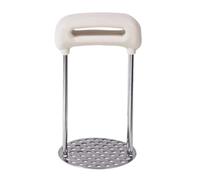 Lawnoval Machacador de alambre de acero inoxidable de 5 x 3 pulgadas, tubérculos, aguacates, manzanas, mango ergonómico, apto para lavavajillas, para cocina compacta