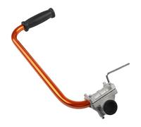 Lawnoval Mango ergonómico ajustable para cortacésped, agarre de aluminio con ajuste de altura y ángulo, ejes de recortadora, verde/naranja