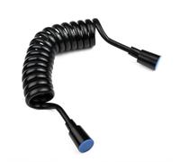 Lawnoval Manguera de ducha retráctil para bidé, 2 m, flexible con acción de resorte de poliuretano + accesorio de baño de cobre, para rociador de inodoro y cabezal de ducha, se extiende hasta 1,8 m