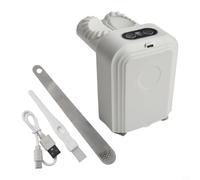 Lawnoval Máquina automática eléctrica de albóndigas para hacer raviolis con batería de 1300 mAh, herramienta de cocina para cocinar en casa, gris con cuchara de acero inoxidable