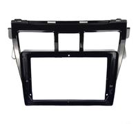 Lawnoval Marco de pantalla de navegación de 9 pulgadas para Toyota Yaris y para modelos de Vios 2008-2013, panel plástico ABS que apoya 2 unidades estéreo y GPS del coche del estruendo