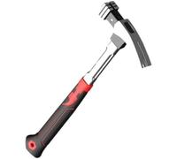 Lawnoval Martillo de cuerno con mango ergonómico que absorbe los golpes para golpear con precisión y tirar de clavos, acero de alto carbono, como se muestra en la imagen