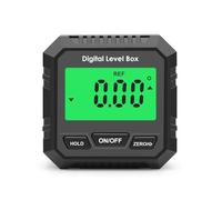 Lawnoval Medidor de ángulo digital LCD con nivel de burbuja, precisión de ± 0,2°, base magnética, resolución de 0,05° para carpintería, construcción y proyectos de bricolaje, rojo