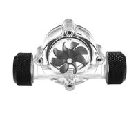Lawnoval Medidor de flujo de refrigeración por agua con cuerpo acrílico de rosca G1/4 e impulsor de 8 cuchillas para sistema de refrigeración líquida de PC, color negro