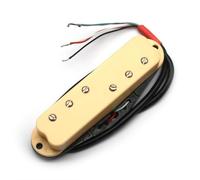 Lawnoval Mini pastilla Humbucker con 3+3 piezas de poste ajustables, 9 K Ohm, tamaño de bobina única ST, para guitarra eléctrica, color negro y amarillo