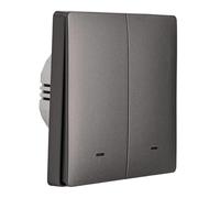 Lawnoval Moes Interruptor de luz inteligente para Tuya ZigBee, no requiere cable neutro, compatible con Alexa y Google Home, blanco 2 en gris