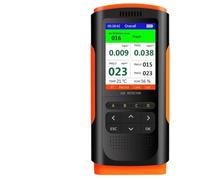 Lawnoval Monitor de calidad del aire con detección PM2.5 PM10 CO2 y TVOC, pantalla LCD de 2.8 pulgadas, batería recargable de 1200 mAh, carga USB tipo C, negro y naranja