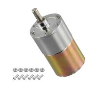 Lawnoval Motor cepillado DC 12 V 200 RPM caja de cambios de alto par para puertas automáticas, máquinas expendedoras, máquinas tragamonedas, modelo HJP37RIC, motor de engranaje de metal de 37 mm