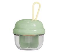 Lawnoval Organizador portátil pequeño de botellas de píldoras con 4 compartimentos, diseño antimezcla, ABS de grado alimenticio + silicona, resistente a la humedad, para viajes de 5 a 7 días