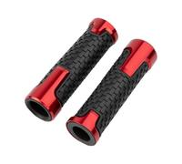 Lawnoval Palanca de freno para manillar de motocicleta, cubierta de goma antideslizante, aleación de aluminio, para la mayoría de motocicletas y scooters, color negro y rojo