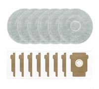Lawnoval Paño de microfibra y bolsa de polvo de repuesto para Roomba Plus 405 505 para aspiradora robot combinada, kit completo de accesorios para el cuidado del piso con 6 almohadillas de fregona y 8