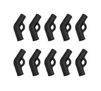 Lawnoval Paquete de 10 conectores de junta de poste de tienda de campaña para reparación de tienda de campaña, accesorio de barra de soporte de plástico con curva de 130°, negro (19 x 12,5 mm, 19 x 16