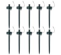 Lawnoval Paquete de 10 riegos automáticos de riego por goteo, sistema de riego lento ajustable para plantas en macetas de interior y exterior, color verde